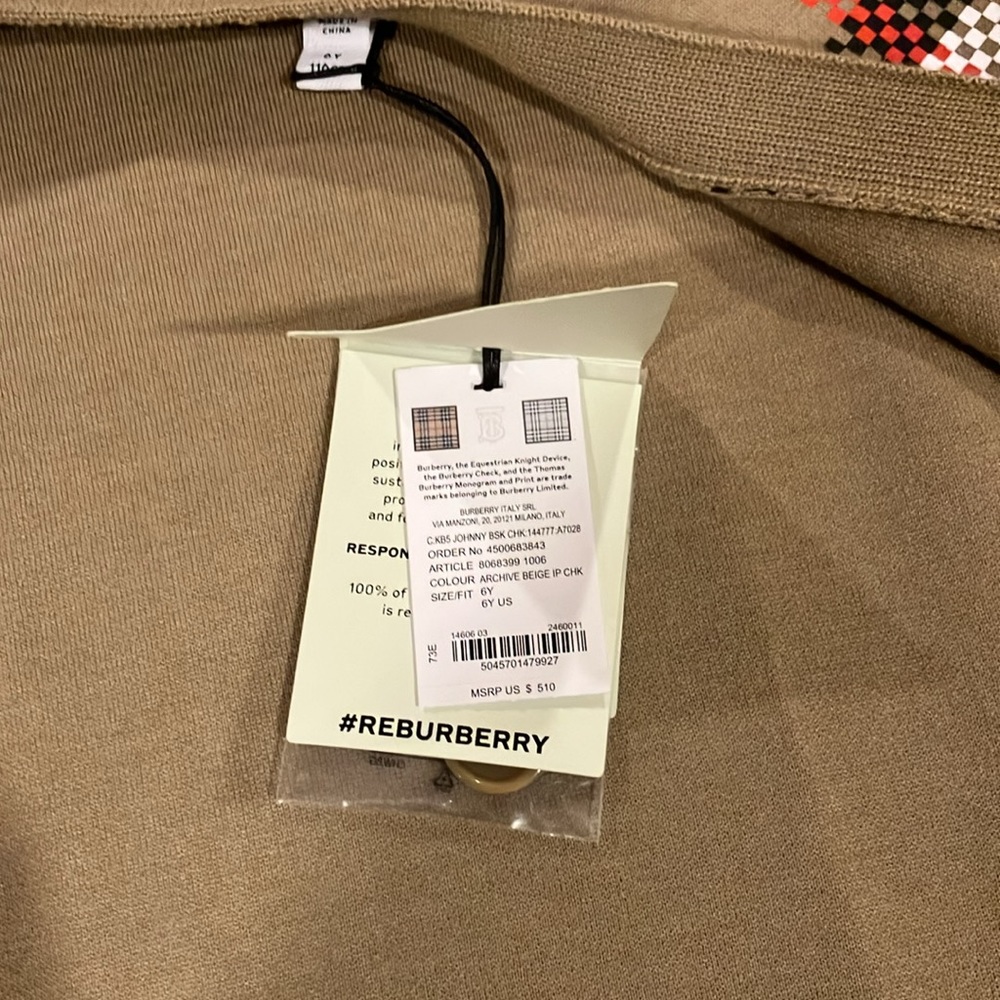 NWT Burberry London Cardigan Size 6Y - Picture 8 of 9